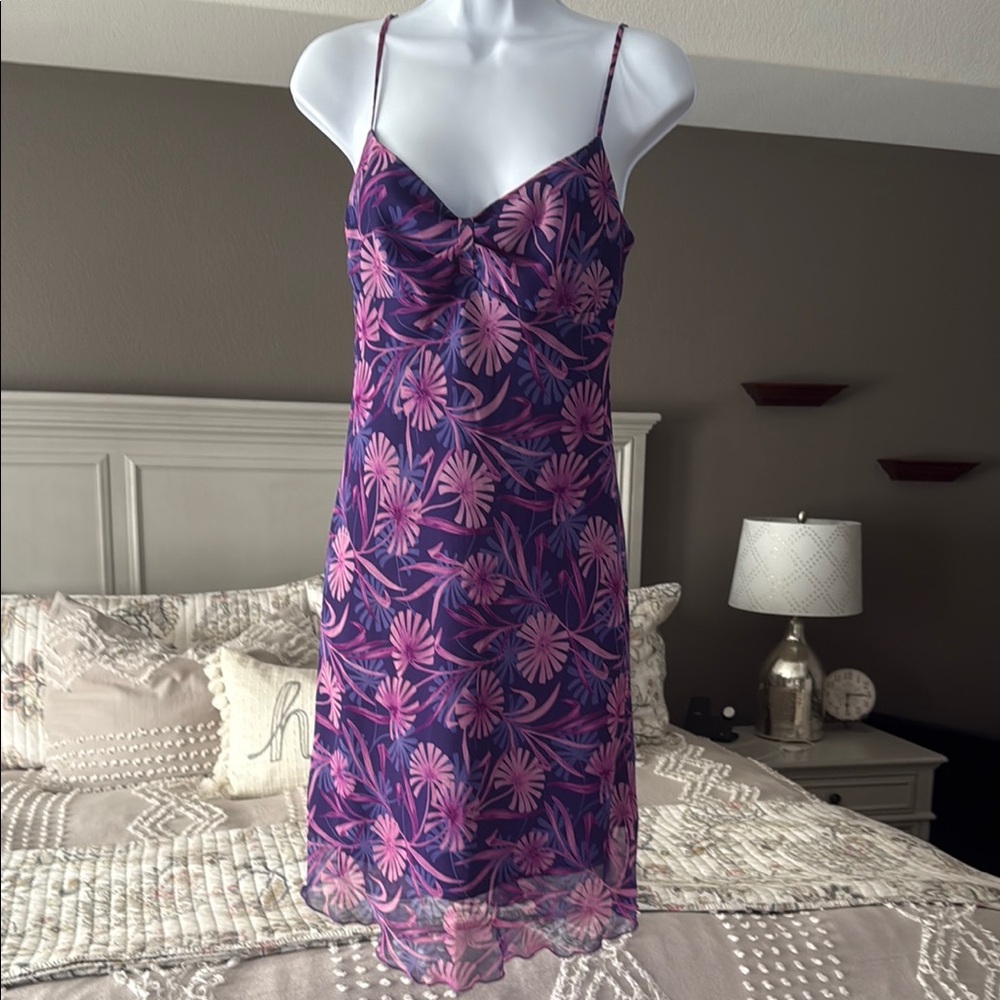 City Triangles Purple and Pink Midi Dress